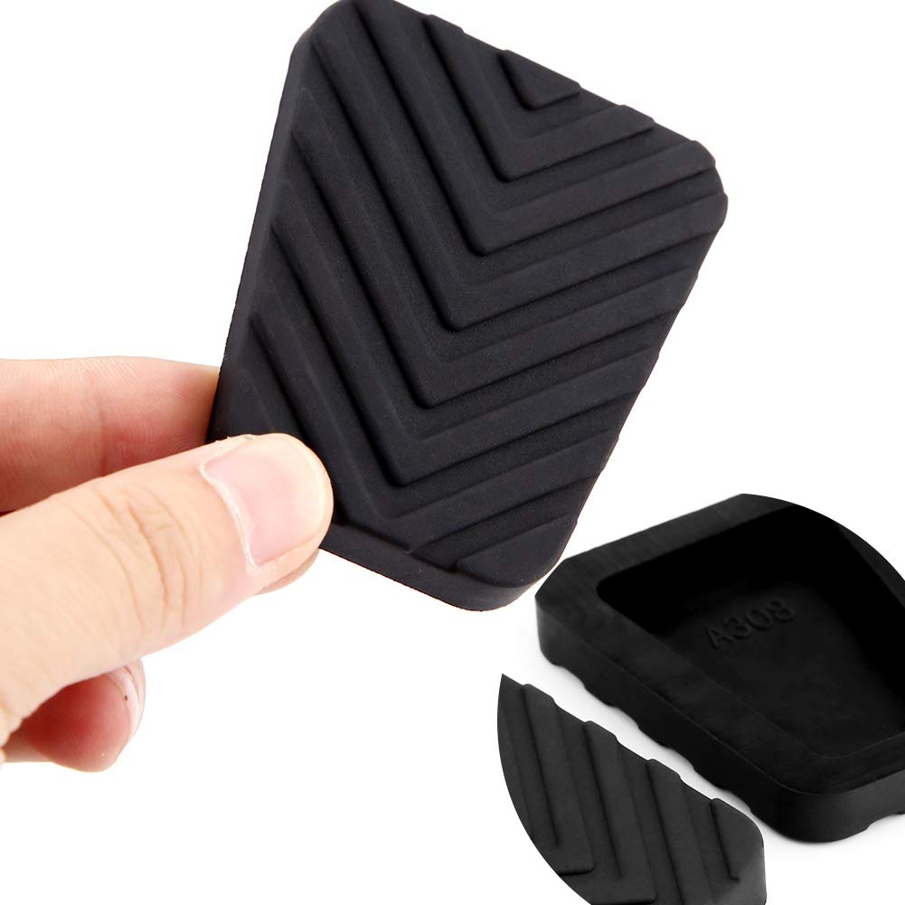 Akozon Brake Clutch Pedal Pads, Replacement for 1 Pair of Auto Rubber Brake Clutch