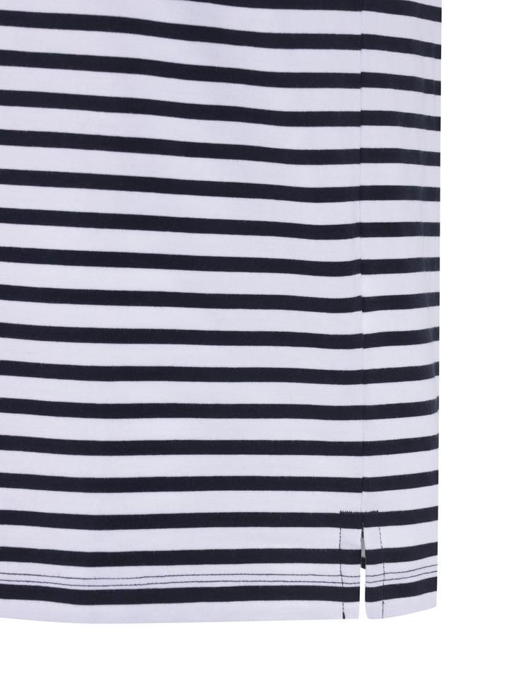ZIOZIA Men'S) Sorona Striped Round Short Sleeve T-Shirt_Navy
