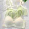 Women Light Green Push Up Seamless Wireless Bra