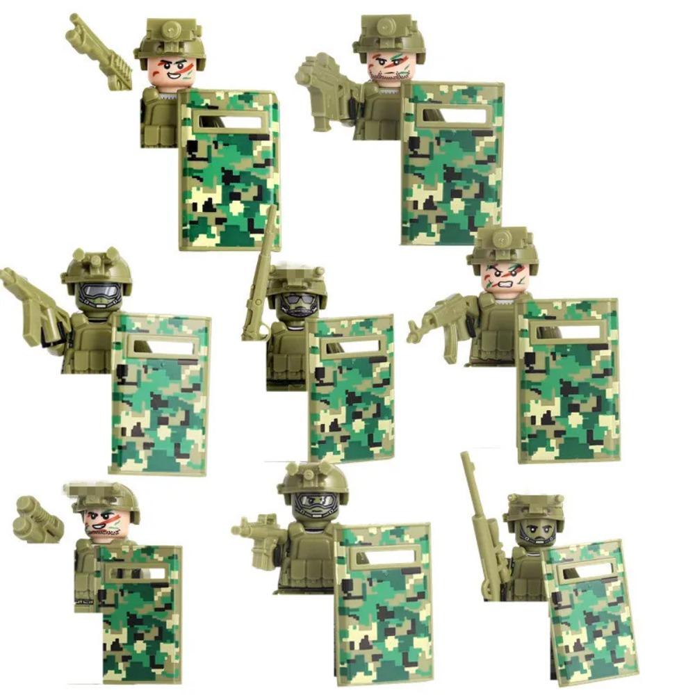 Military Special Forces MOC Building Block SWAT Ghost Commando Figures Police Soldiers Army Gun Weapons Children's Toy Gifts