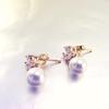 Les Trésors De Lily [E7749] - Gold Plated 'Catherine' White Gold Earrings - 10x8 Mm