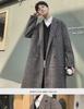 Herren Trendiger Doppelreiher Woll-Plaid Trenchcoat - Herbst/Winter Koreanischer Hong Kong Stil, Übergröße verfügbar