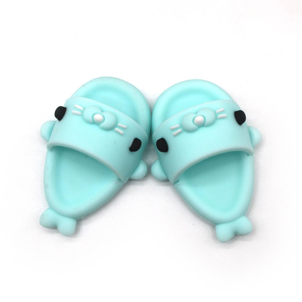 17cm Labubu Cute Shark Slippers for Blythe Doll, 1/8BJD, 17cm Vinyl Dolls Korea Kpop Exo DIY Girls Gift Labubu Doll Accessories