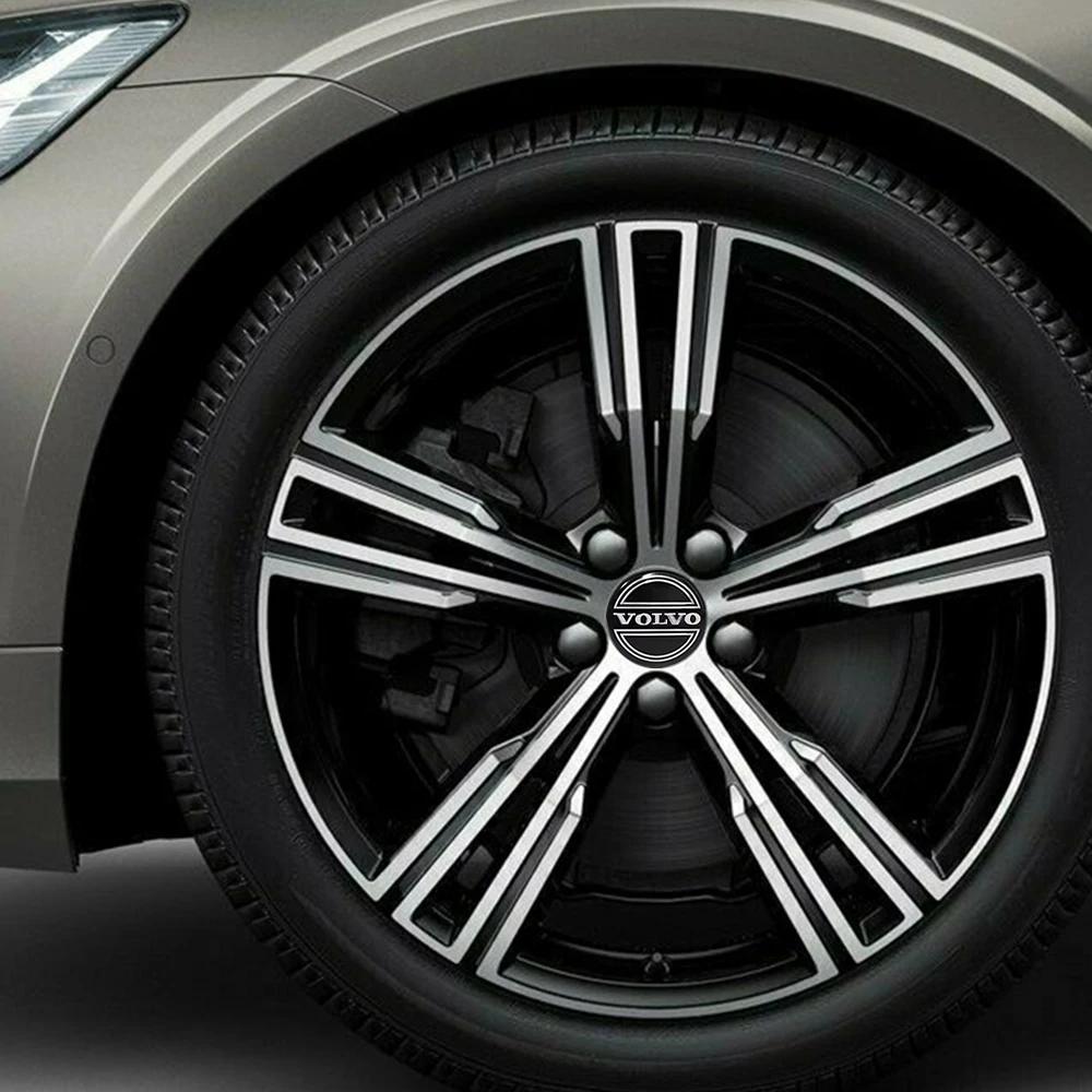 4Pcs 64mm Car Wheel Center Hub Caps Badge Decal Wheel Cover For Volvo XC40 XC90 V40 V90 V60 XC60 S80 S60 S90 C40 V70 XC70 C70
