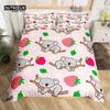 Cartoon Animal Duvet Cover Set Giraffe Elephant Sloth Tiger Zebra Monkey King Bedding Set Floral Lovely Animal Print Quilt Cover