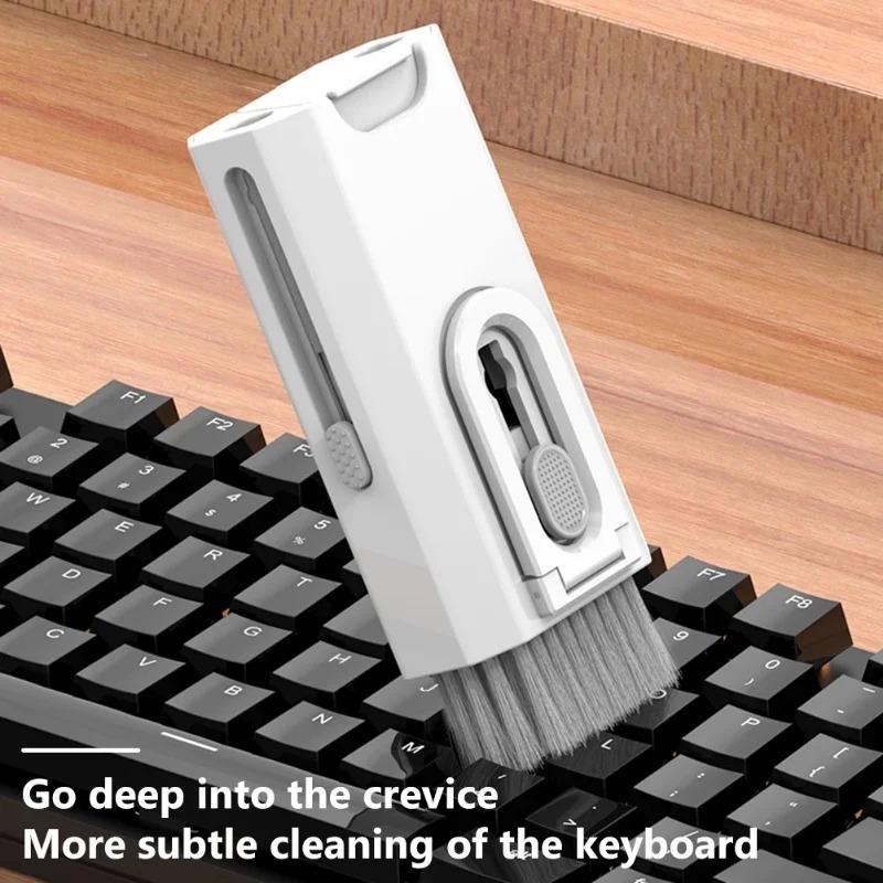 8-in-1-Reinigungsset, Computertastatur-Reinigungsbürsten-Set, Kopfhörer-Reinigungsstift für Airpods Pro, Ohrhörer-Reinigungswerkzeuge, Tastenkappen-Abzieher