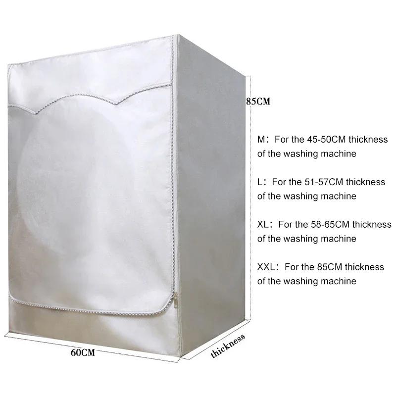 Sunscreen Dust Proof Cover Washing Machine Cover Waterproof Case Washing Machine Protective Dust Front Load Wash Dryer 4 Sizes