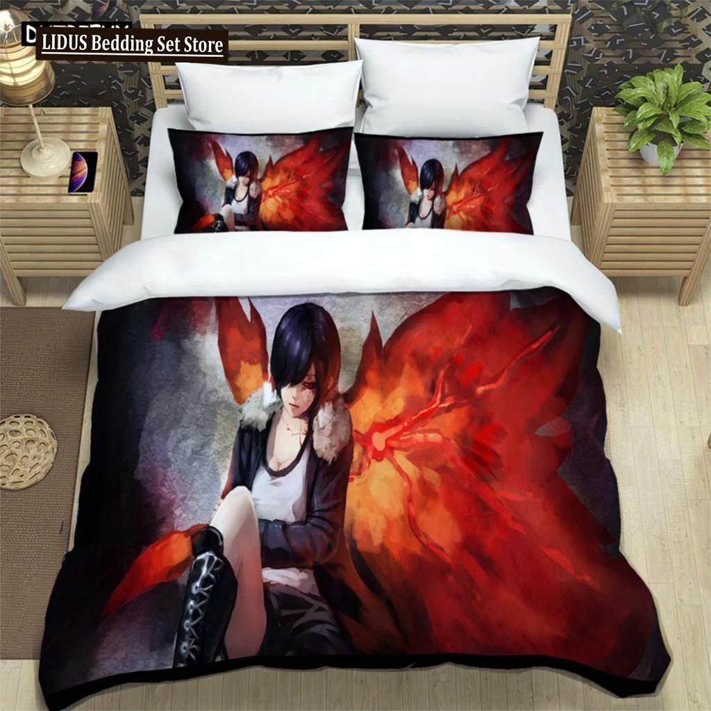 Japanese Fashion Anime Digital Printing Polyester Bedding Set For Boys And Girls, Youth Bedding Set, Couple Gift