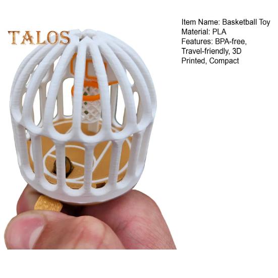 Fingertip Basketball Court Mini Toy Portable Pitching Device 3D Printed BPA-Free Fun Game for Travel Hiking