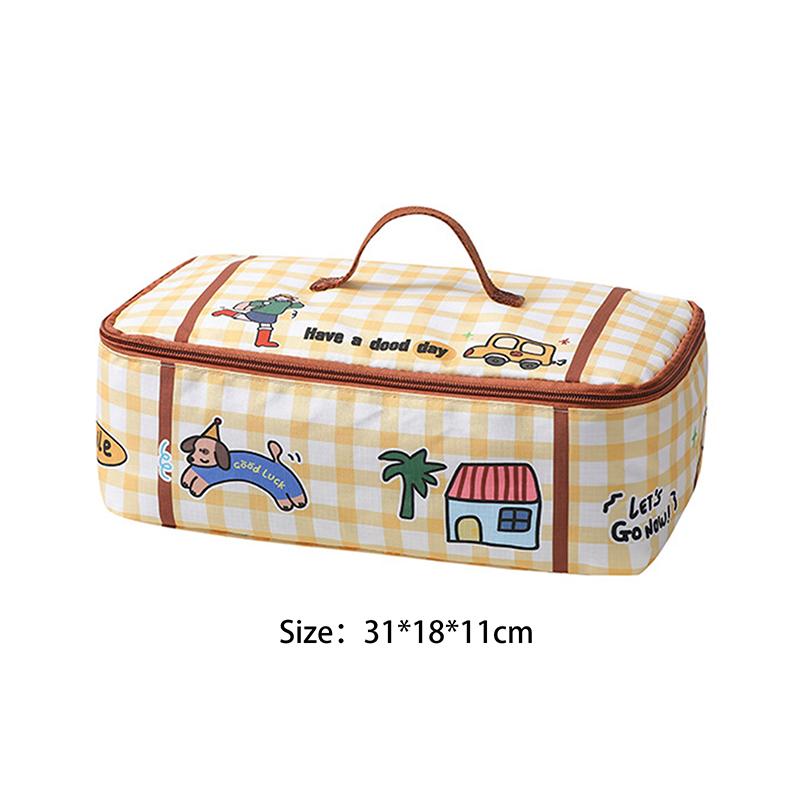 Cute Travel Storage Bag Large Capacity Waterproof Cartoon Portable Clothes Underwear Shoes Luggage Storage Bag With Zipper