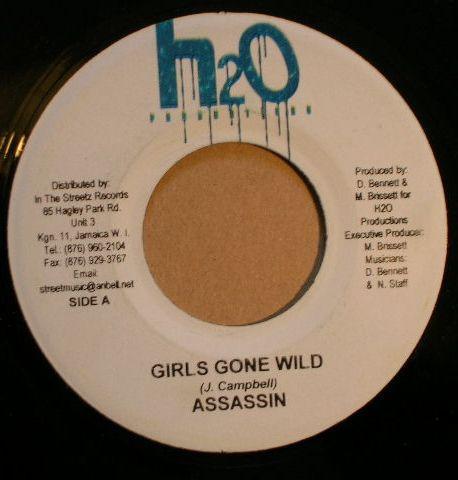 7inch Record ASSASSIN - Girls Gone Wild NONE H2O Productions 2004 Jamaica Reggae, Ska & Dub Used