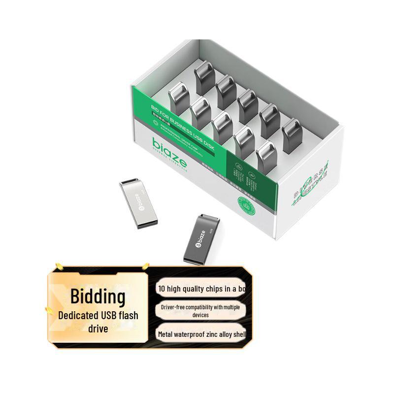 Biaz 4GB USB 2.0 Waterproof Metal Flash Drive - 10 Pack