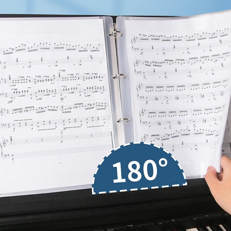 Portable 20 Pages Music Sheet File Paper Storage Folder Documents Holder 4 Size Music Score Folder Organizer Enduring