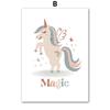 Cute Girl Unicorn Castle Sun Rainbow Flowers Wall Art Canvas Painting Nursery Posters And Prints Pictures Baby Kids Room Decor