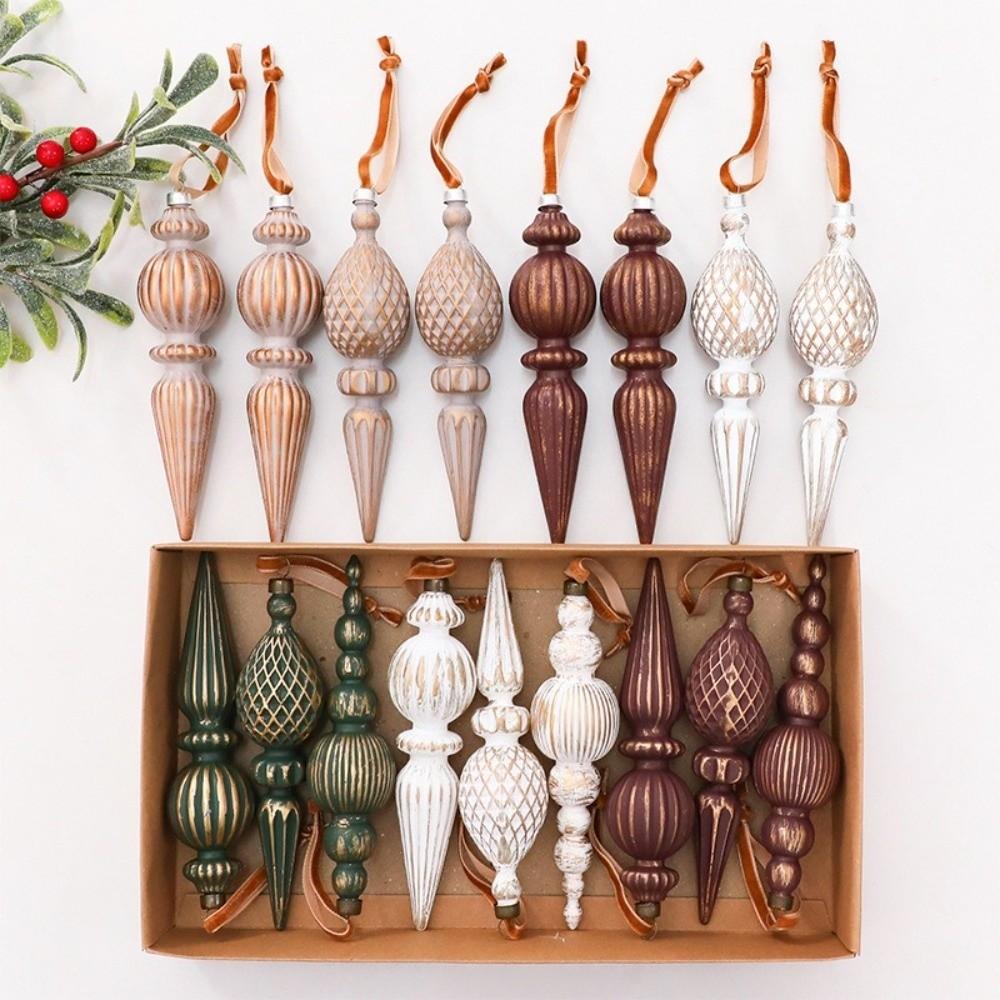 Kunststoff Material Weihnachtsbaumschmuck 9 Stück/Karton Weihnachts-Hängeschmuck Set Kamindekoration