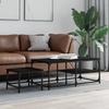VidaXL Nesting Coffee Tables 2 Pcs Black Engineered Wood 835394