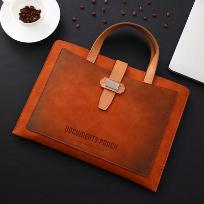Borsa Portadocumenti A4 Grande Capacità in Pelle Borsa Portadocumenti a Mano Cartella Borsa Portadocumenti Ufficio Affari Grande Capacità