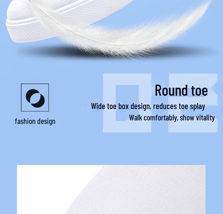 Women's Black Flat Canvas Shoes - Soft Sole, Casual, Morning Exercise Sneakers