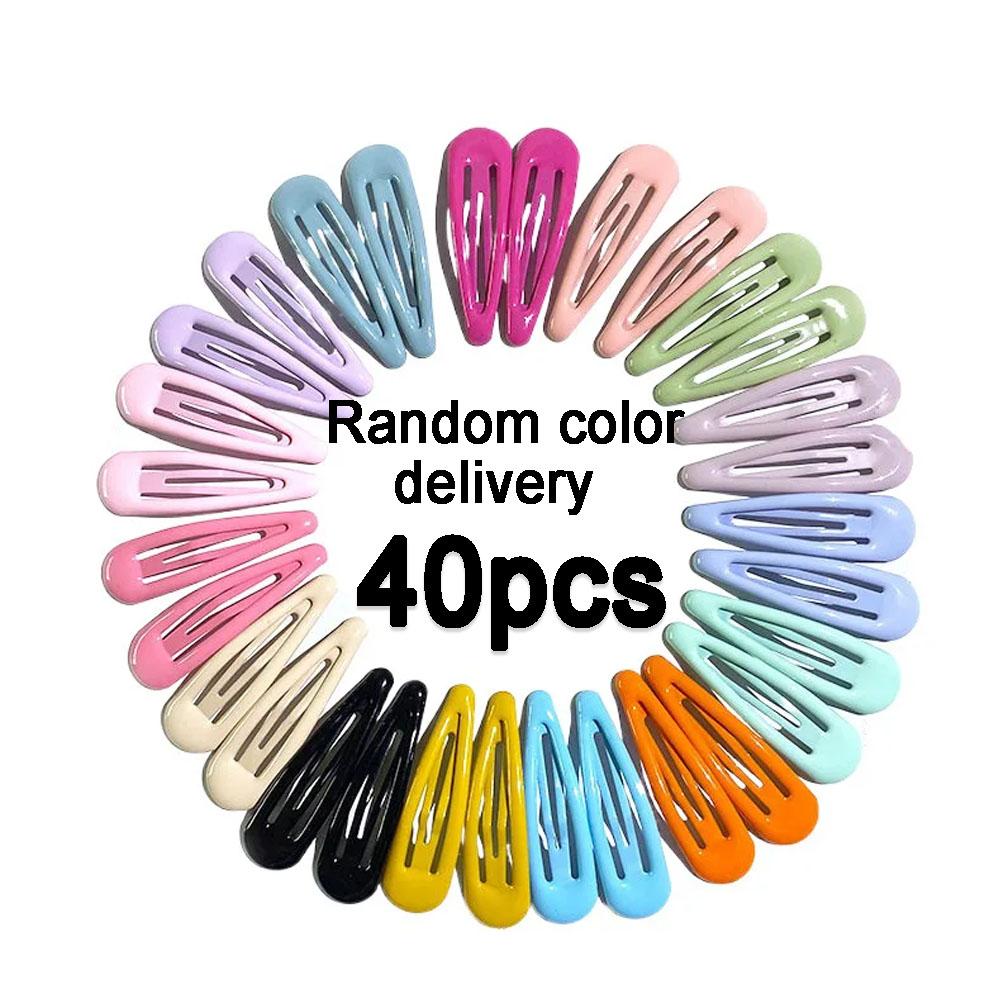 New Girls Trendy Hair Clips Cute Colorful Waterdrop Shape Hairpins Sweet Hair Accessories Kids Barrettes Slid Clip Fashion