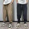 Ice silk casual pants men's 2025 summer new ice-feeling breathable drape trend loose pleated Harlan radish pants