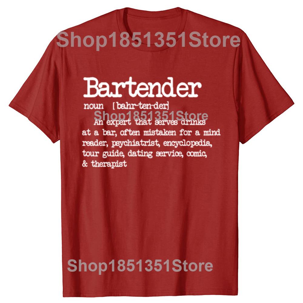 Bartender Definition Funny Cocktail Bar Mixologist Graphic Tshirt Men Fashion Casual Tshirt 100 Cotton Loose Oversized T Shirt S
