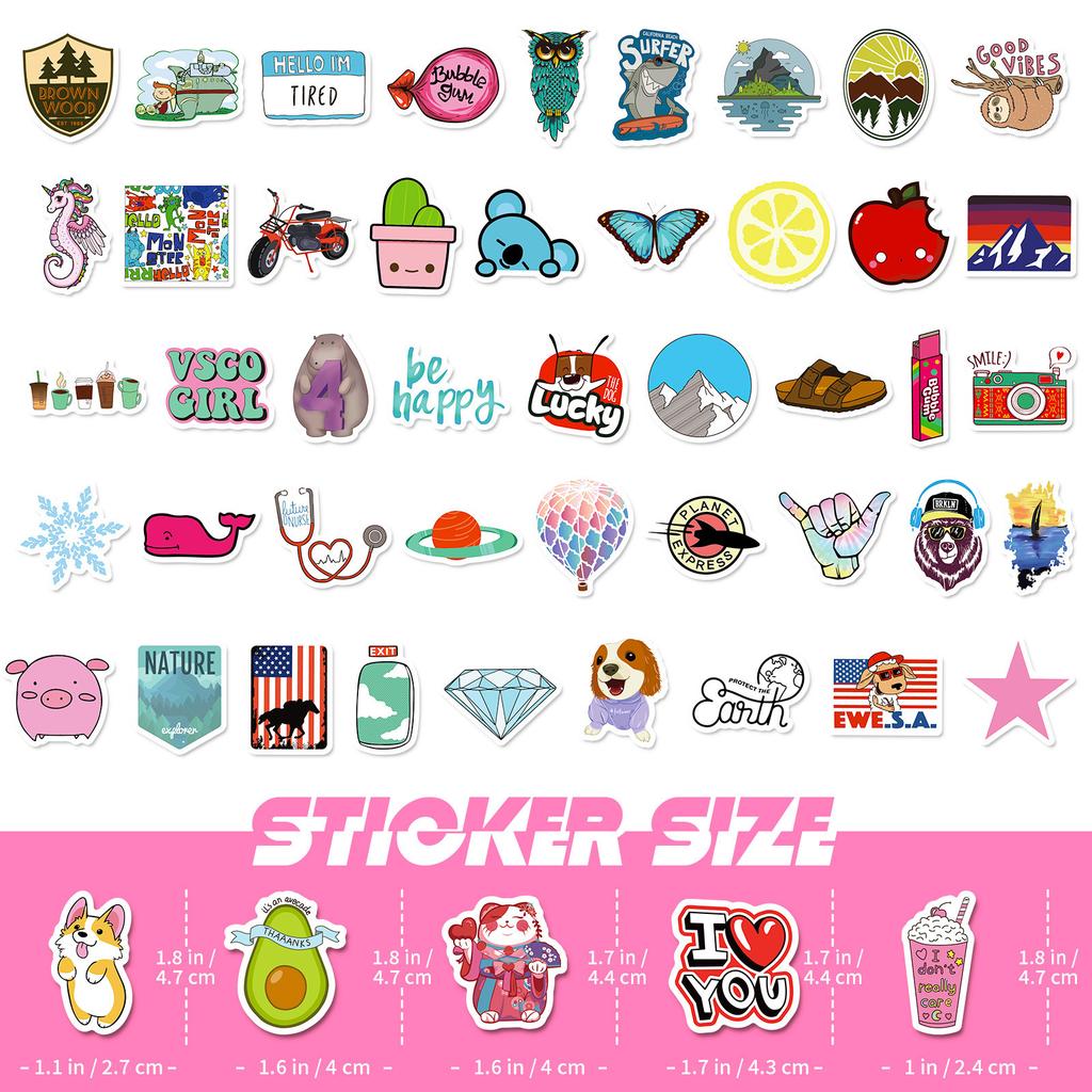 100 Kleine Größe 4cm Klein Frisch Ins Aufkleber Wasserbecher Koffer Computer Handyhülle Kreative Aufkleber