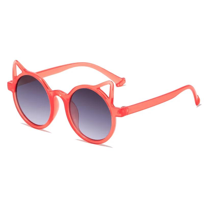 Girls Boys Cute Cat Ears Frame Sunglasses Outdoor Sun Protection Kids Fashion Sunglasses Outdoor Travel Essential Eyewear