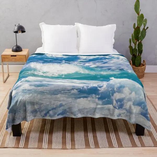 Scenery Flannel Throw Blanket Mountain Cloud Snow Beautiful Landscape Blanket For Boys Girls Gifts King Queen Size Lightweight