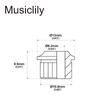 6Pcs/1set Musiclily Pro Steel Vintage/Modern 6mm To 10mm Guitar Tuner Conversion Bushings Tuning Pegs Adapter Ferrules.