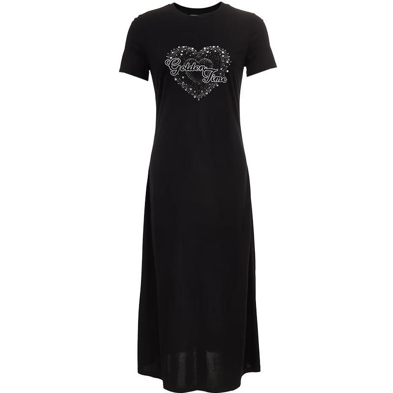 

VEROMODA Women s Letter Embroidered Rhinestone Waist Long Dress XS