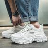 Fashion Beige Men's Casual Sneakers Mesh Upper Outdoor Jogging Athletic Korean Miked Colour Comfortable Light Jump Gym Male Sports Shoes