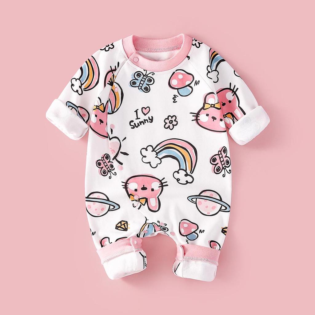 Newborn Unisex Cotton Rompers: Long Sleeve Onesies for Spring & Autumn