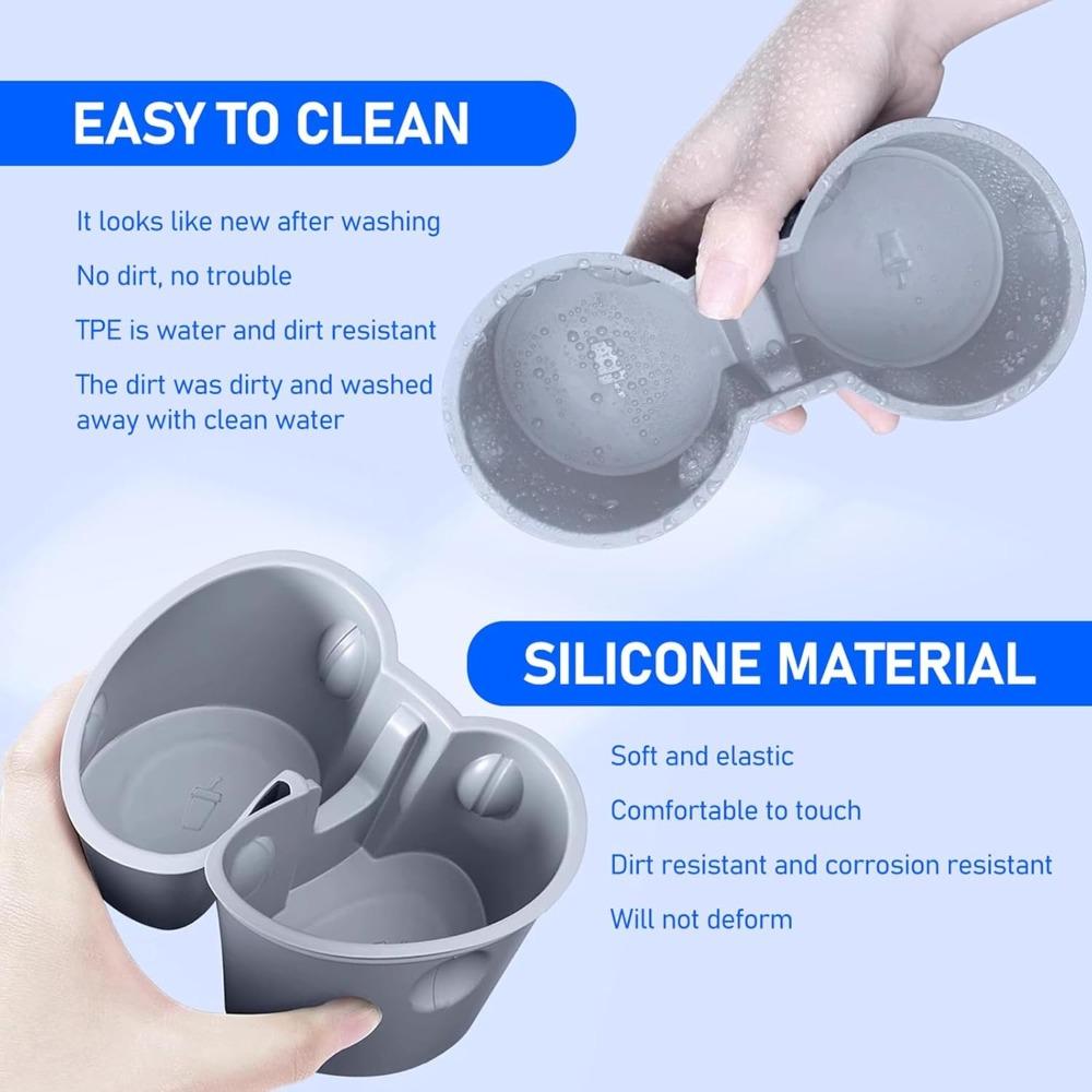 Center Console Cup Holder for Tesla Model 3 2025-2025 Model Y 2017-2025 TPE Embedded Storage Box Auto Interior Accessories