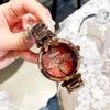 Nuovo Orologio Quadrifoglio Fortunato Orologio Rosa Caramello Oro Orologio Versatile