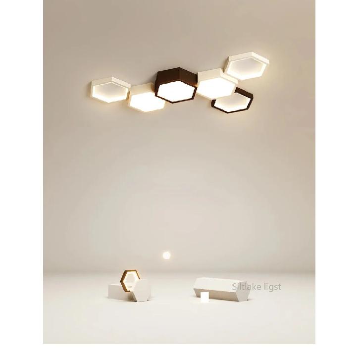 Nordic simple living room ceiling lamp honeycomb design combination creative art indoor lighting study restaurant bedroom lights