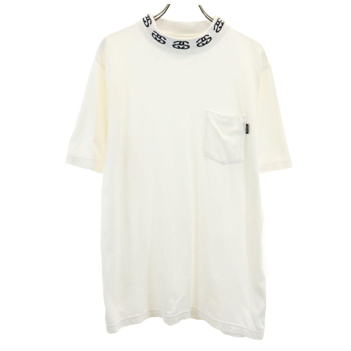 STUSSY Short sleeve With pocket T-shirt S white Men s Used