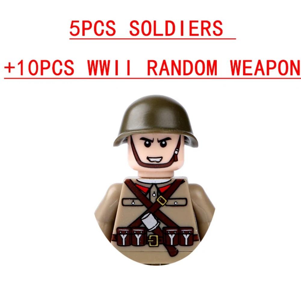 25/50/100/200 Stück Soldat Polizei Gangster SWAT WW2 Armee Militär Waffen Pistole Bausteine Figur Zubehör Modell Ziegel Spielzeug