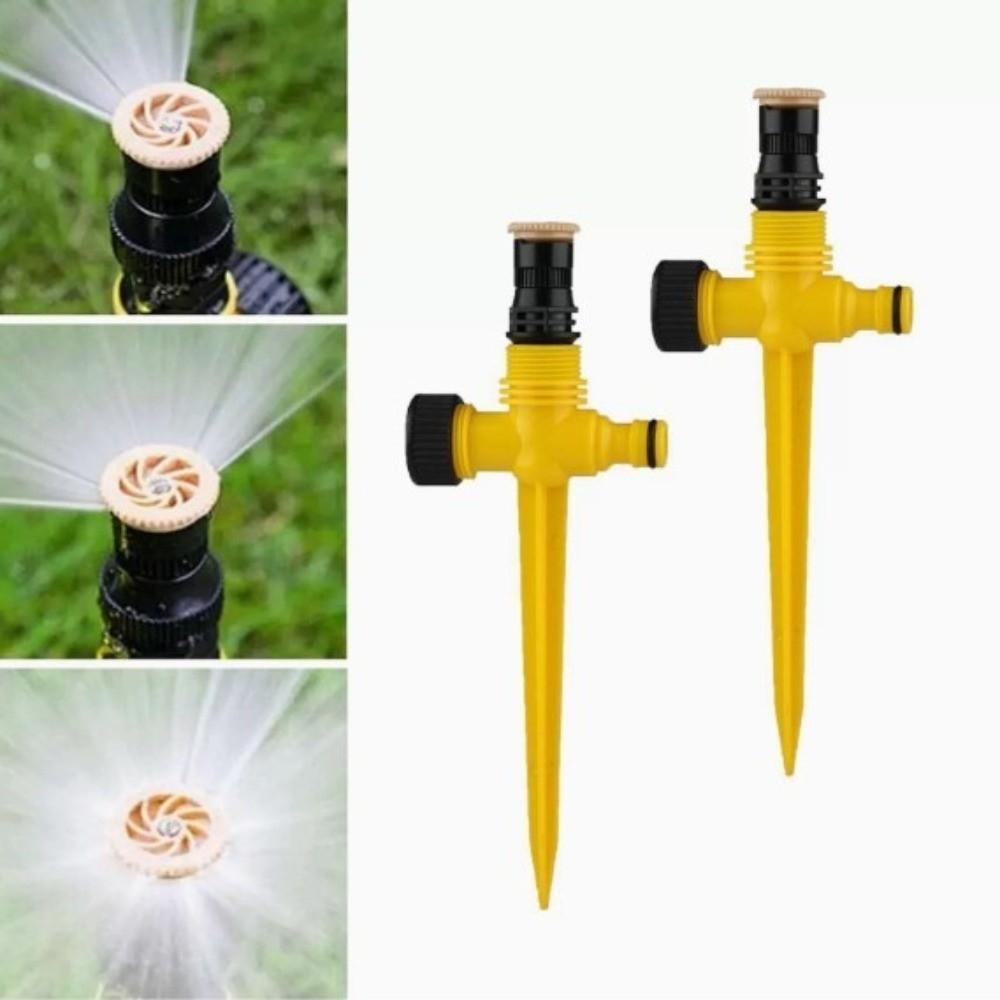 3Pcs 360° Rotation Automatic Lawn Sprinkler Adjustable Nozzle Corrosion Resistant Rotating Sprinkler Buried Plug Watering System