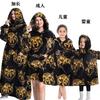 winter warm fleece hooded women's blanket sleeves fleece warm hooded sweater sweater women's hooded robe pajamas sleepwear robe
