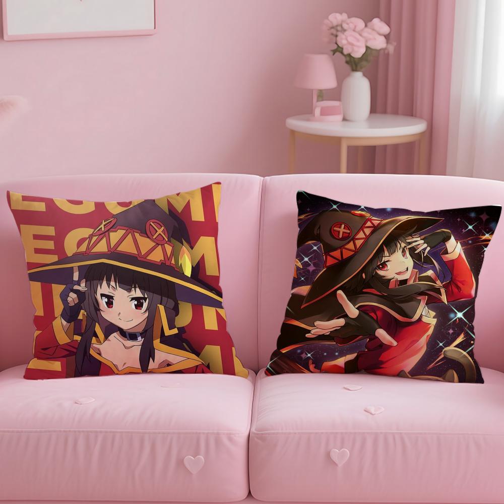 Beliebter Anime-Charakter Megumin Kissenbezug Weich & Leicht zu Waschen – Vielseitig für Sofa, Bett, Reisen Und Büro