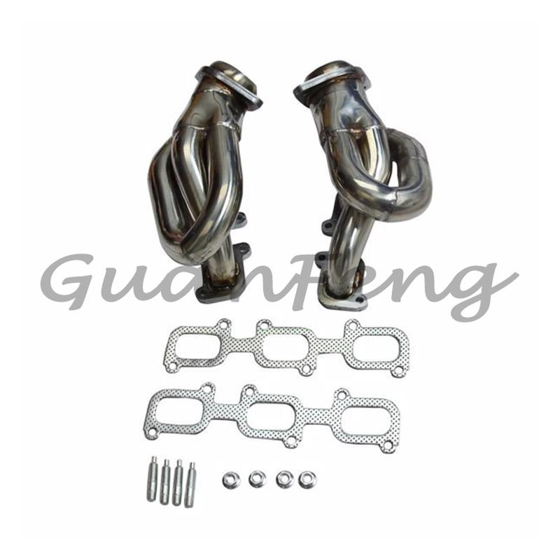 Exhaust Manifold Header Gasket Kit For 2011-2017 For Ford Mustang 3.7L V6 D2C Short Exhaust Header T-304 Stainless Steel