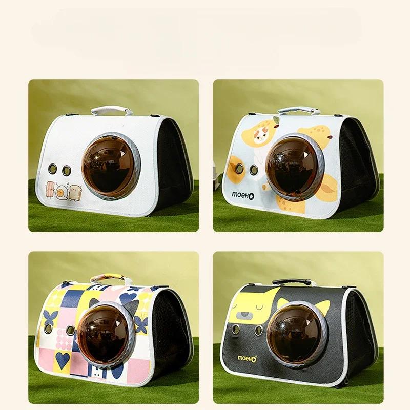 Zwierzę Przenośna Kapsuła Kosmiczna Na Wynos Torba dla Kota Ręczna Składana Torba na Ramię Plecak na Wycieczki Kreskówkowa Torba dla Kota Psa
