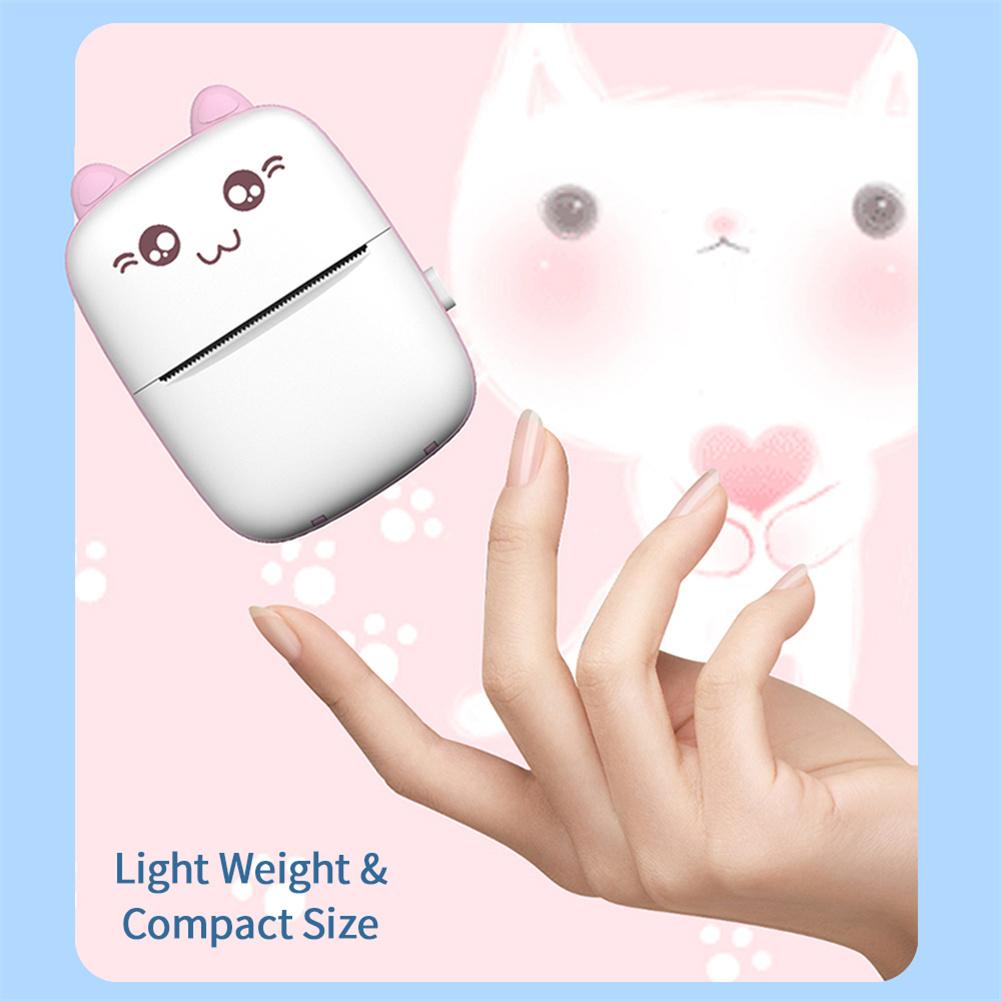 Portable Thermal Printer Set Mini Inkless Sticker Printer USB V4.0 Photo Printer Compatible For IOS Android