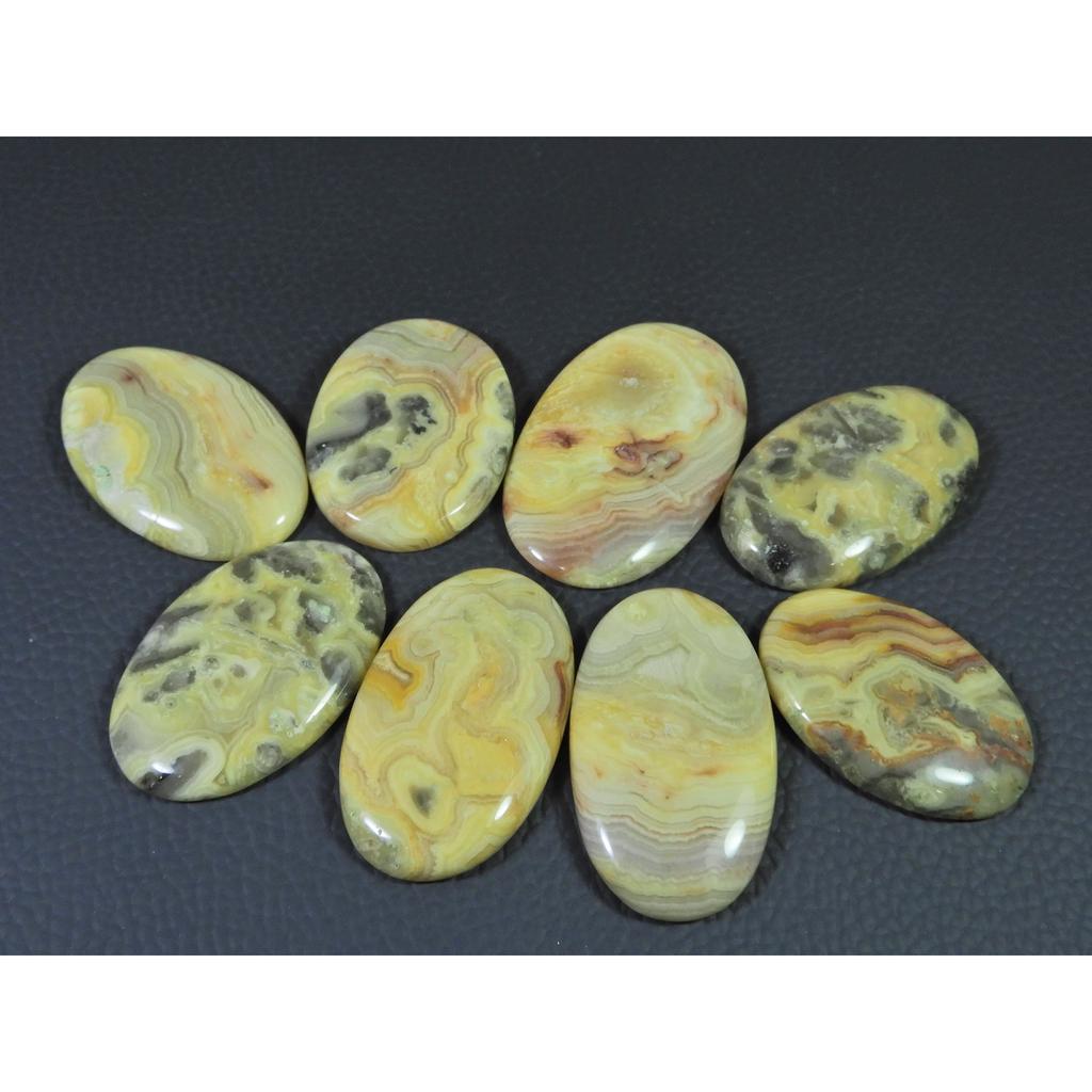 330Cts. Natural Australian Crazy Lace Agate Oval Cabochon Gemstone 08Pcs Lot C-1189