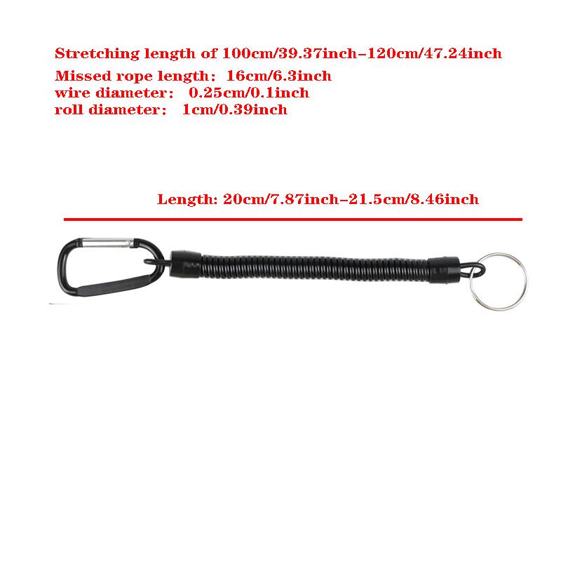 6pcs Fishing Gear Medium Slip Rope, Protective Rod Rope, Telescopic Fishing Rope