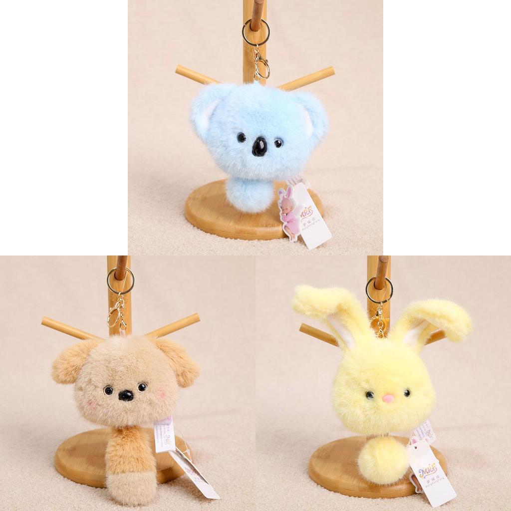 Fuchs Koala und Hase Plüschtier mit Schlüsselanhänger für Kinder und Sammler