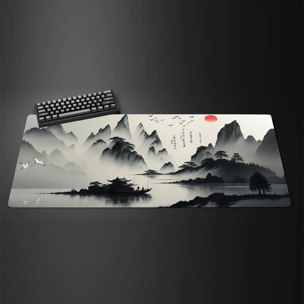 Ink Landscape Mouse Pad Large Computer Office Game Table Mats Xxl Rubber AntiSlip Hd Gaming Keyboard Mousepads Long Desk Mat