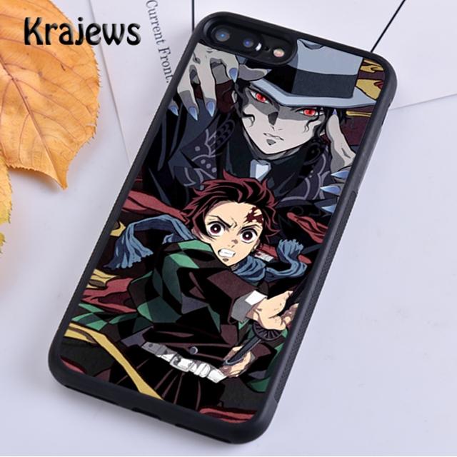 Krajews Kibutsuji Muzan Kimetsu no Yaiba Telefono dėklas iPhone 14 5 SE 6s 7 8 plus X XR XS 11 12 13 pro max Samsung S21 S22ultra