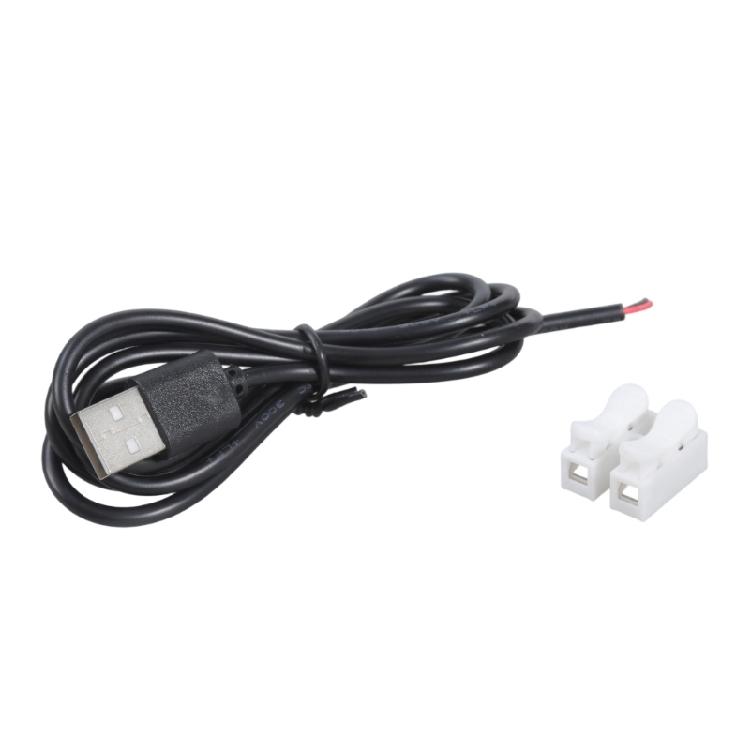 

Solderless USB Charging Cable Spring Terminal Connectors 5V 5A Wire Suitable for Electronics Power Supply 100cm/180cm