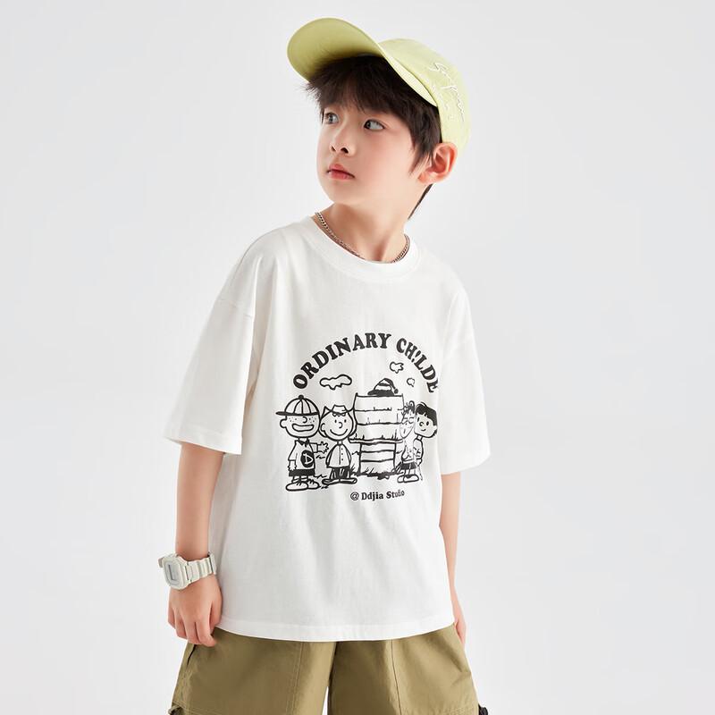 Boys' Summer Cartoon Print Cool Cotton T-Shirt